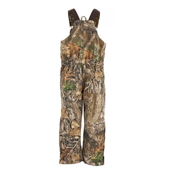Blue Mountain Heavy-Duty Kids' Realtree Camo Insulated Warm Bib Overalls Large - Picture 2 of 12